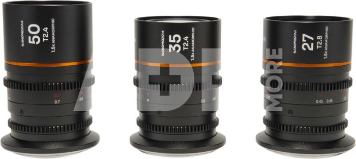 Laowa NanomorphÂ S35 PrimeÂ 3 LensÂ BundleÂ (27mm, 35mm, 50mm) (Amber) Canon RF