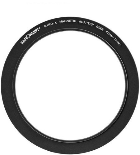 K&F Concept K&F 67-77mm Magnetic Filter Adapter Ring, Matte Black, Frame Thickness 2.16mm