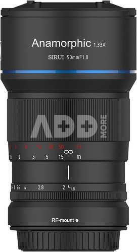 SIRUI ANAMORPHIC LENS 1,33X 50MM F/1.8 RF-MOUNT