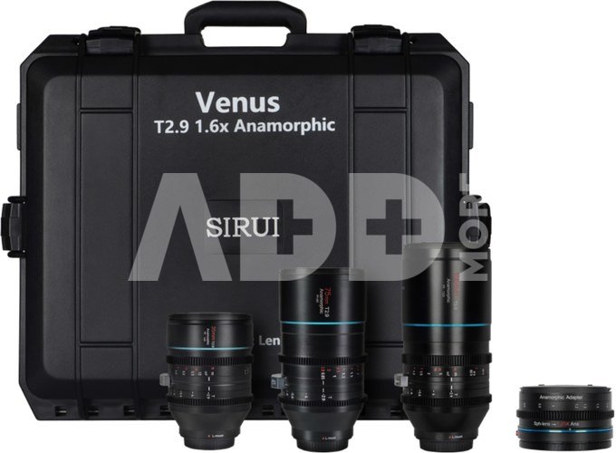 SIRUI ANAMORPHIC VENUS 3X LENS + ADAPTER KIT (35/75/150MM) + 1.25X ADAPTER + HARD CASE L-MOUNT