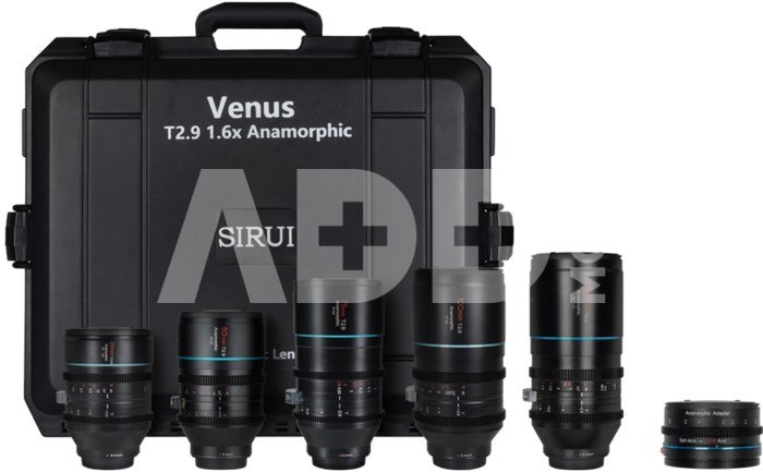 SIRUI ANAMORPHIC VENUS 5X LENS + ADAPTER KIT (35/50/75/100/150MM) +ADAPTER + HARD CASE E-MOUNT