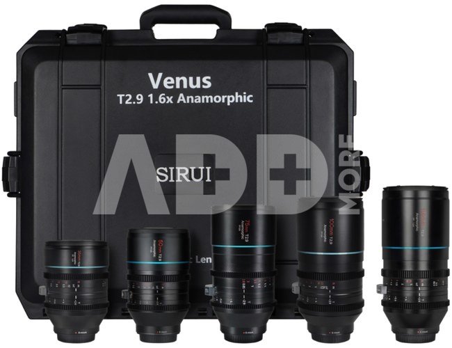 SIRUI ANAMORPHIC VENUS 5X LENS KIT (35/50/75/100/150MM) + HARD CASE E-MOUNT