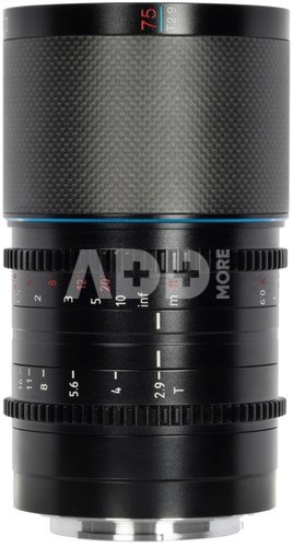 SIRUI ANAMORPHIC LENS SATURN 75MM T2.9 1.6X CARBON FIBER FULL FRAME X-MOUNT (BLUE FLARE)