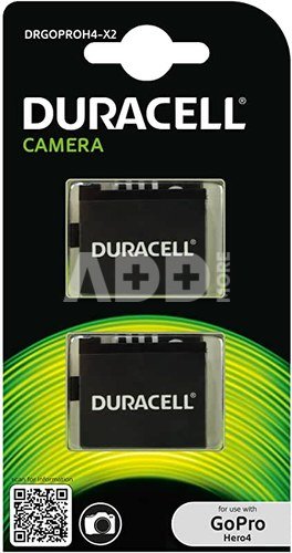 1x2 Duracell Li-Ion bat. 1160mAh for GoPro Hero 4