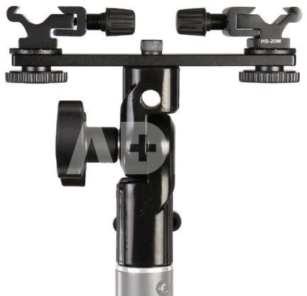 Falcon Eyes Twin Mount Tilting Bracket + 2 x Hotshoe CLD-14A