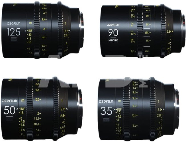 DZOFilm Vespid 4-lens Kit PL (35,50,125 T2.1 + Macro 90mm T2.8)