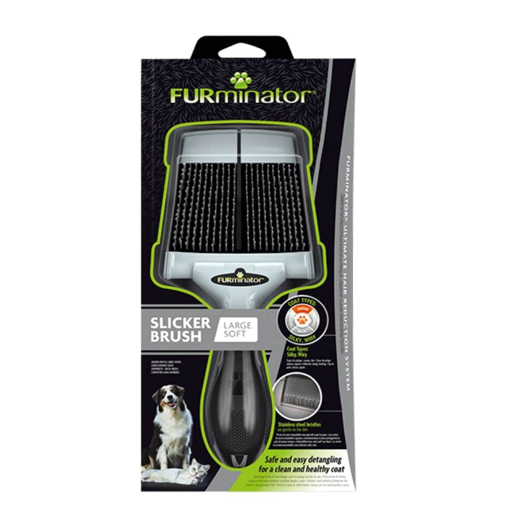 FURminator Large Soft dvipusis šepetys šunims ir katėms