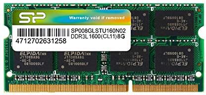 Laptop memory Silicon Power SODIMM, DDR3L, 8 GB, 1600 MHz, CL11 (SP008GLSTU160N02)