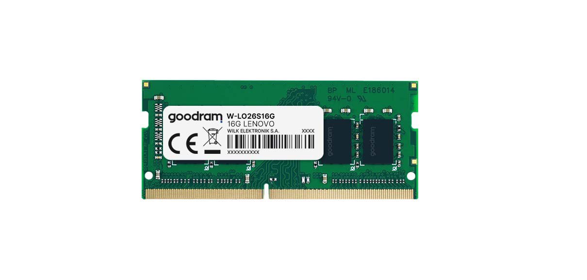 Goodram W-LO26S16G atminties modulis 16 GB 1 x 16 GB DDR4 2666 MHz