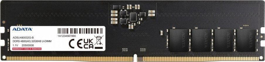 Memory ADATA DDR5, 32 GB, 4800MHz, CL40 (AD5U480032G-S)