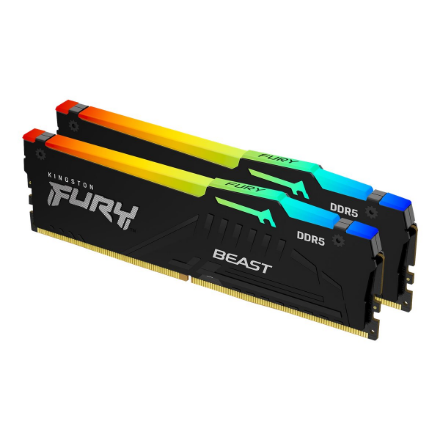 Atmintis Kingston KF560C30BBAK2-32 32GB 6000MT/s DDR5 CL30 DIMM (Kit of 2) FURY Beast Black RGB XMP