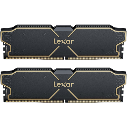 LEXAR 32GB Kit (2x16GB) THOR DDR5 6000 CL38 1.3V Memory with heatsink, Dual pack, Black Color, EAN