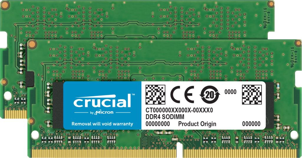 Laptop memory Crucial SODIMM, DDR4, 64 GB, 3200 MHz, CL22 (CT2K32G4SFD832A)