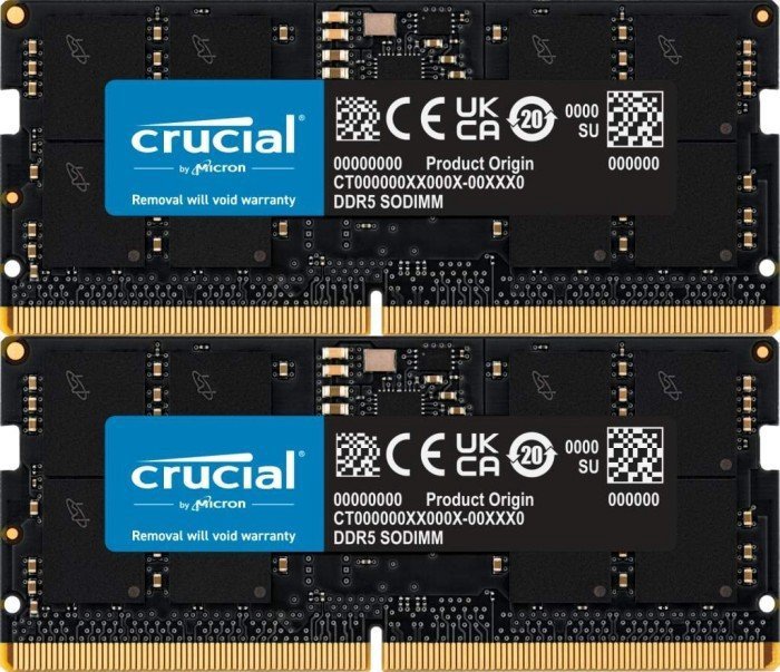 Laptop memory Crucial Crucial DDR5-5600 Kit 64GB 2x32GB SODIMM CL46 (16Gbit)