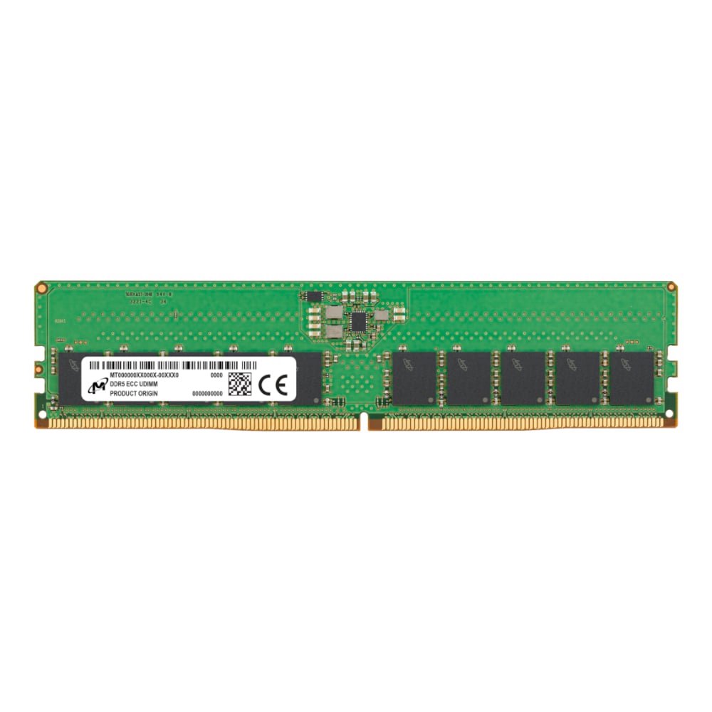 Micron ECC UDIMM DDR5 16GB 1Rx8 5600MHz PC5-44800 MTC10C1084S1EC56BR