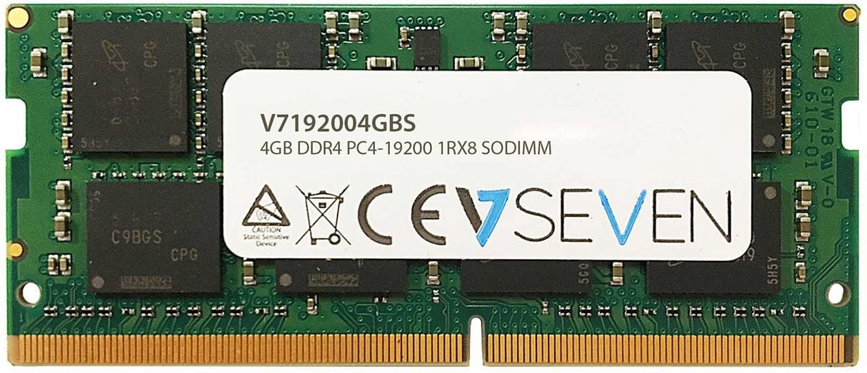 Laptop memory V7 SODIMM, DDR4, 4 GB, 2400 MHz, CL17 (V7192004GBS)