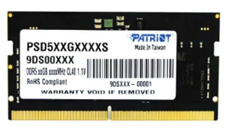 „Patriot SO-DIMM DDR5“ 32GB 4800MHz nefasuoti
