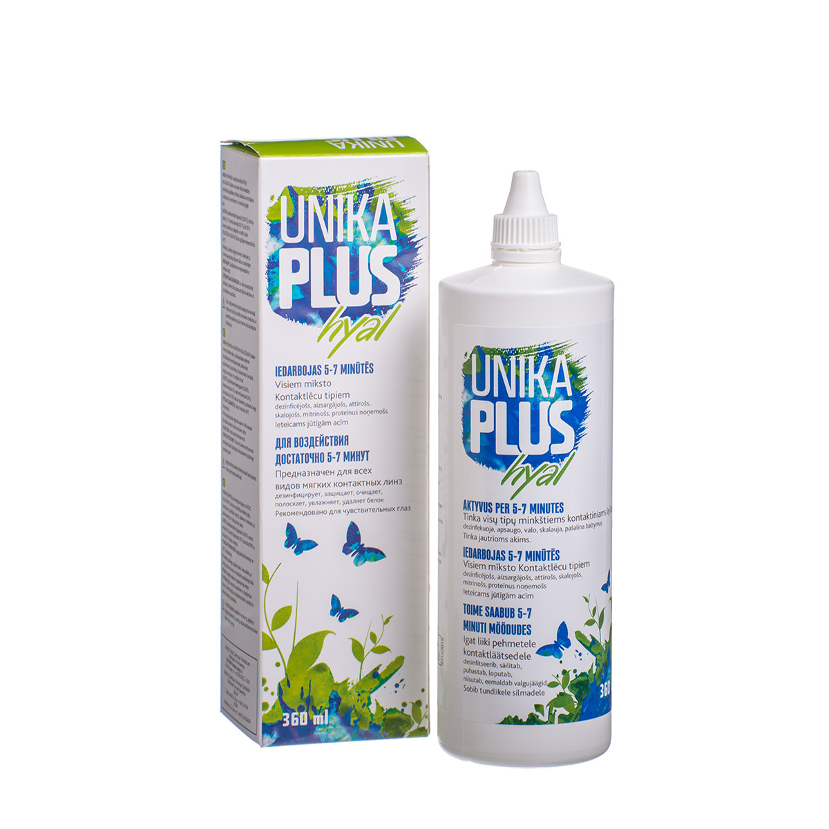 UNIKA PLUS HYAL, kontaktinių lęšių skystis, 360 ml