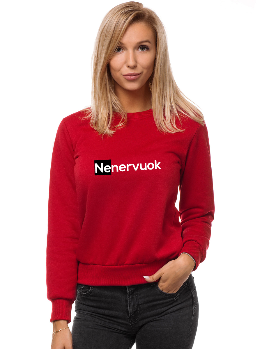 Moteriškas bordo spalvos džemperis Nenervuok