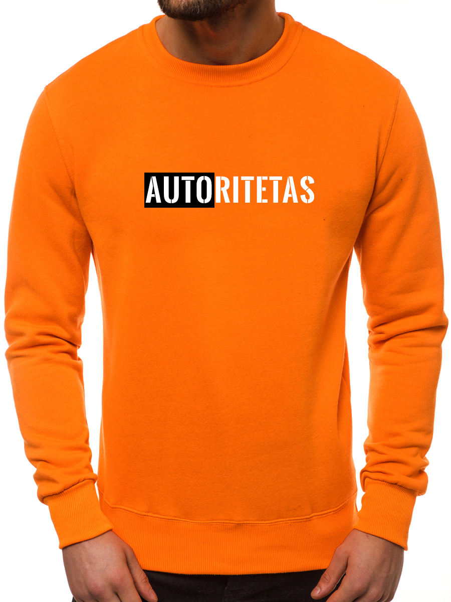 Oranžinis vyriškas džemperis Autoritetas