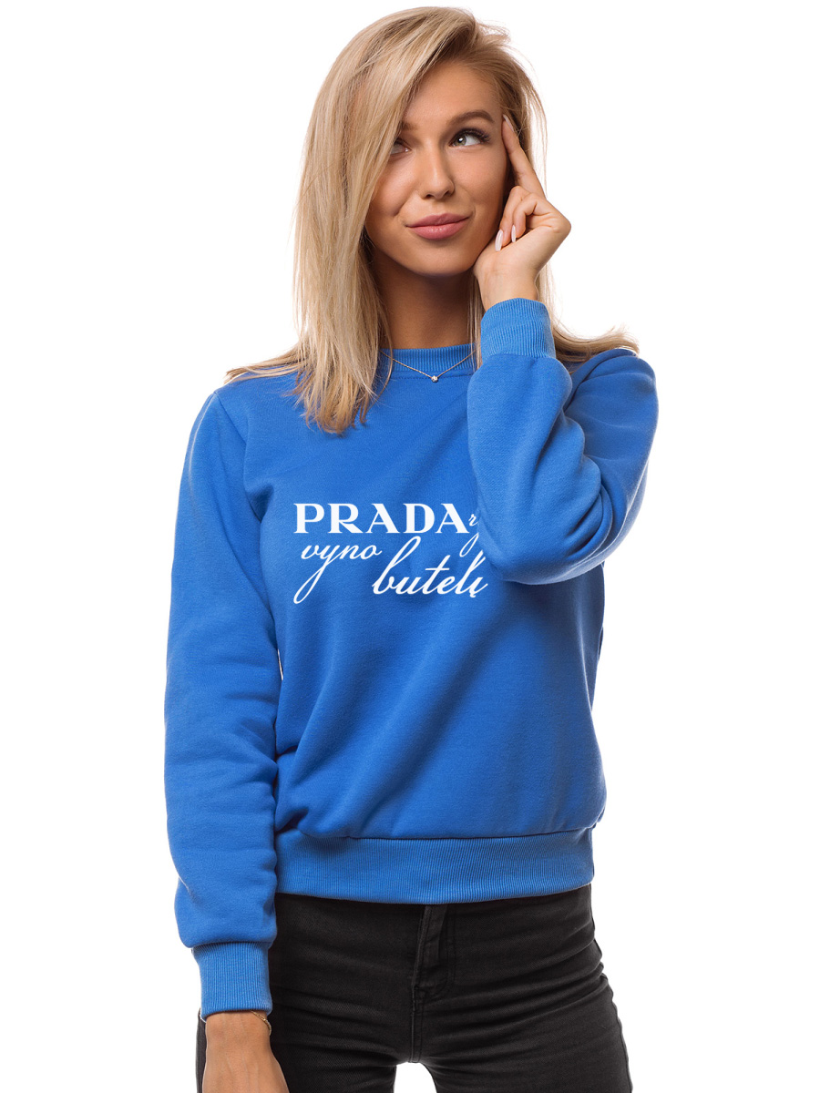 Moteriškas mėlynas džemperis Prada
