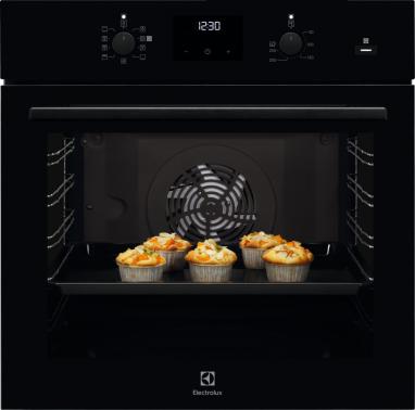 Montuojama orkaitė su daliniu garu Electrolux EOD3C70TK SteamBake 600, juoda
