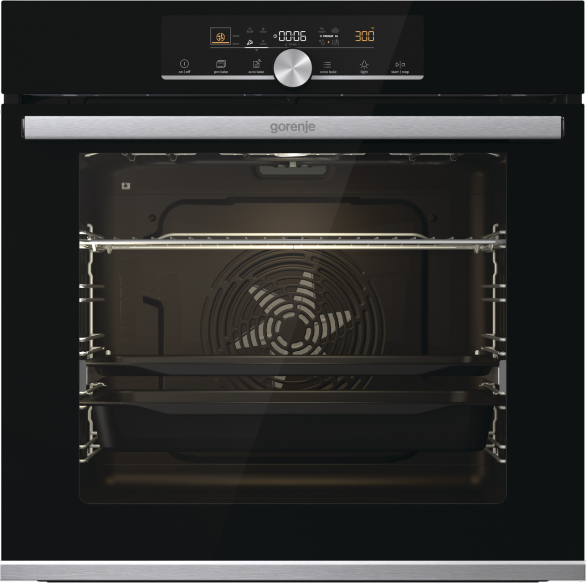 Orkaitė Gorenje Oven BPSX6747A05BG 77 L Multifunctional EcoClean Touch Steam function Height 59.5 cm Width 59.5 cm Black