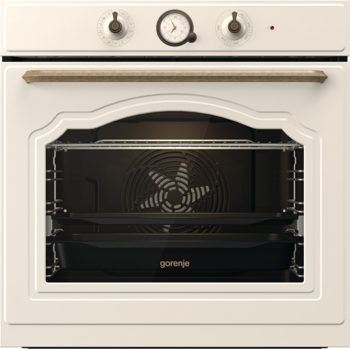 Orkaitė Gorenje BOS67372CLI, 77 L, daugiafunkcinė, AquaClean, mechaninė, garų funkcija, smėlio spalvos