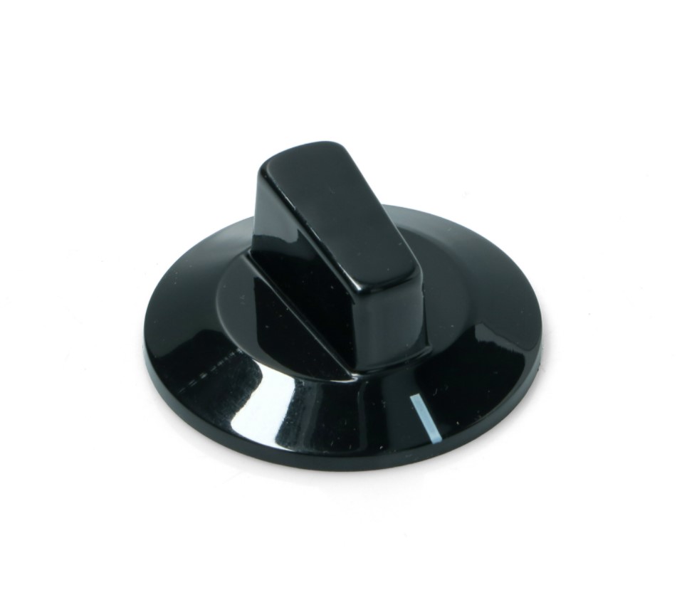 Juoda rankenėlė Ø50mm termostatui (D-formos skylė Ø6x4.6mm), 0000.524.413 EGO