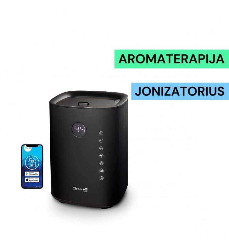 Oro drėkintuvas Clean Air CA-604B Smart : Drėgmės išgarinimas (ml/h) - 120-400, Galia (W) - 30, Išmatavimai (mm) - 210x215x290, Patalpų plotas (m |m ) - 55|140, Pavadinimas - Oro drėkintuvas Clean Air CA-604B Smart, Vandens bako talpa (l) - 3.8