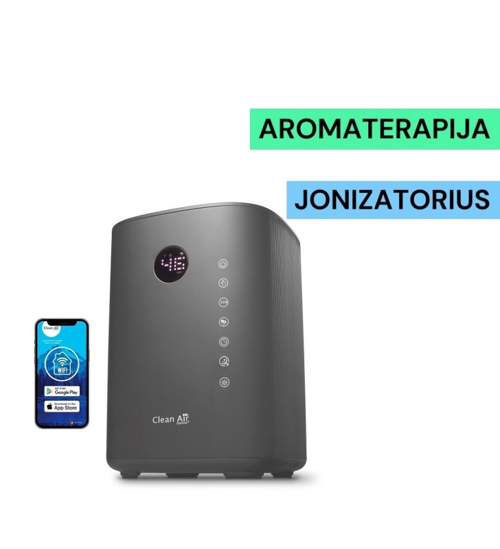 Oro drėkintuvas Clean Air CA-605T Smart : Drėgmės išgarinimas (ml/h) - 120-480, Galia (W) - 30, Išmatavimai (mm) - 210x215x290, Patalpų plotas (m |m ) - 65|160, sPavadinimas - Oro drėkintuvas Clean Air CA-605B Smart, Vandens bako talpa (l) - 3.8