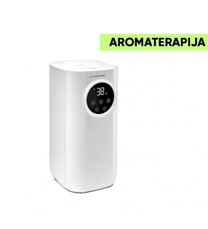 Ultragarsinis oro drėkintuvas TROTEC B 7 E : Matmenys (mm) - 195 x 195 x 385, Patalpoms iki - 30 m / 75 m, sPavadinimas - Drėkintuvas Trotec B 7 E, Svoris (kg) - 2, Vandens talpa (l) - 5