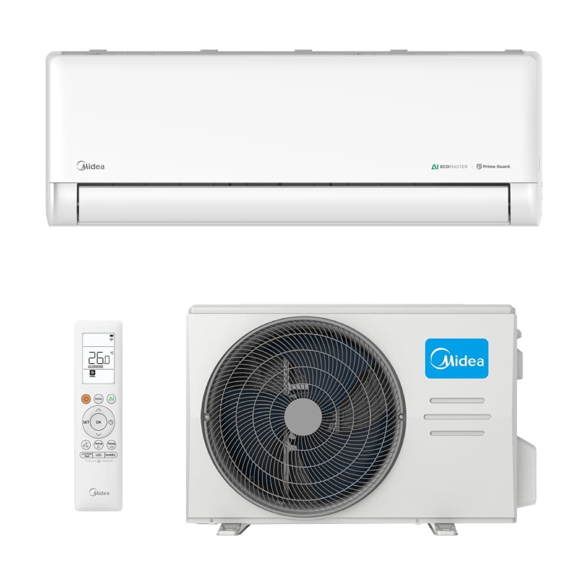 Šilumos siurblys Midea SOLSTICE EZ-24RD6-I + EZ-24RD6H-O 7,0/7,3 kW
