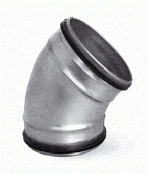 Alkūnė ortakio plieninė Alnor Ø 125 mm 45° BPL12545