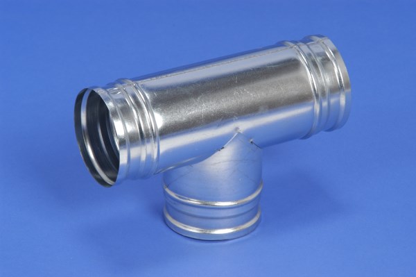 Trišakis ventiliacijos sistemos sujungti be tarpinės TCP150-150 Ø 150 mm 90° Europlast