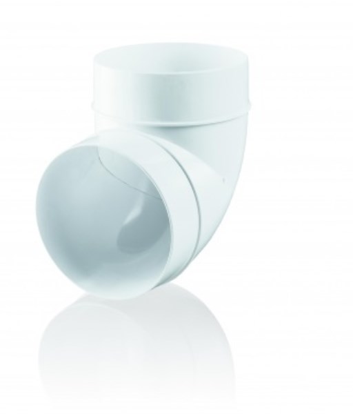 Alkūnė ortakio plastikinė Ø 125 mm 90° Vents