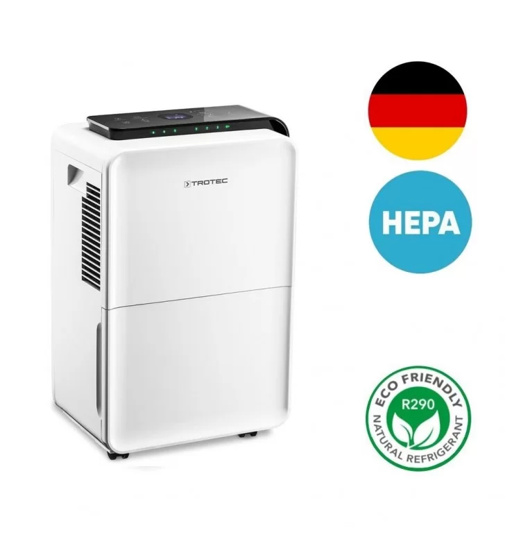 Kondensacinis oro sausintuvas Trotec TTK 99 HEPA : Kondensato talpa - 4 l, Maks. oro srautas - 170 m /h, Sausintuvo matmenys (mm) - 250 x 370 x 585, Sausintuvo svoris (kg) - 17, sPavadinimas - Trotec TTK 99 HEPA, Sugeriamas drėgmės kiekis - iki 31l/24h, Tinkamas patalpoms - iki 90 m / 230 m