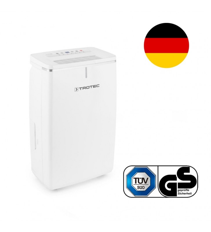 Kondensacinis oro sausintuvas Trotec TTK 72 E : Išmatavimai (mm) - 185x330x550, Kondensato talpa (l) - 5.2, sPavadinimas - TTK 72 E mobilus sausintuvas
