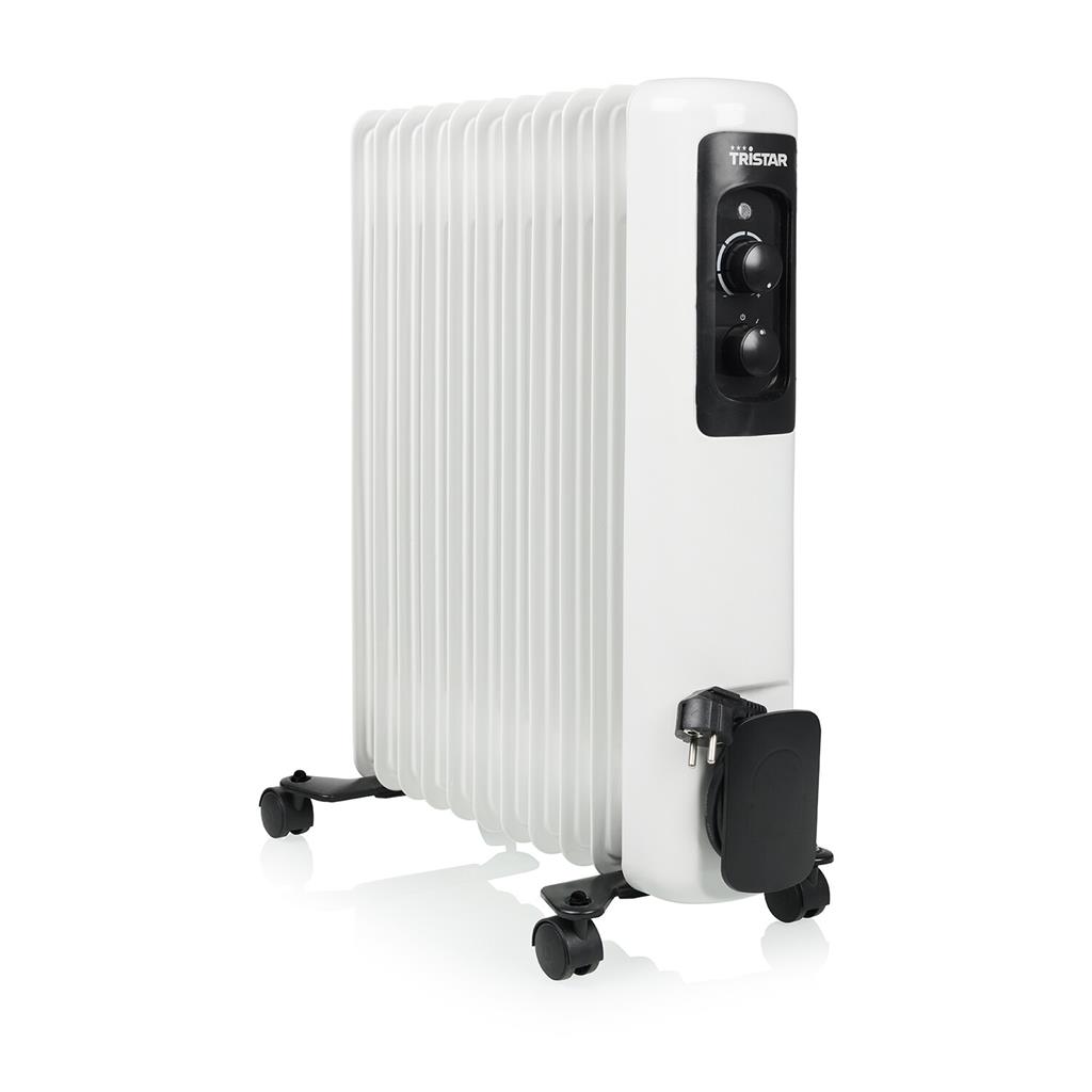 Tepalinis radiatorius Tristar KA-5181 Oil filled radiator, 2000 W, Number of power levels 3, skirtas patalpoms iki 25 m², skirtas patalpoms iki 65 m³, White