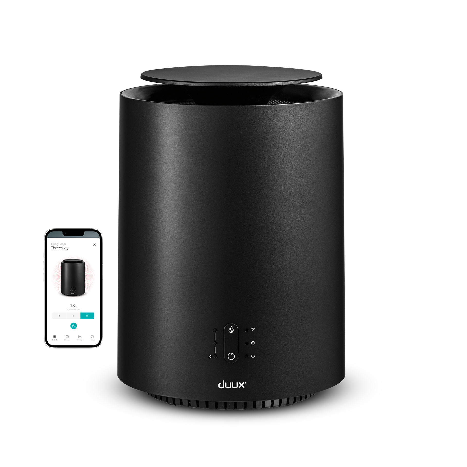 Ventiliatorius ir šildytuvas Duux Threesixty 2 Matt Black