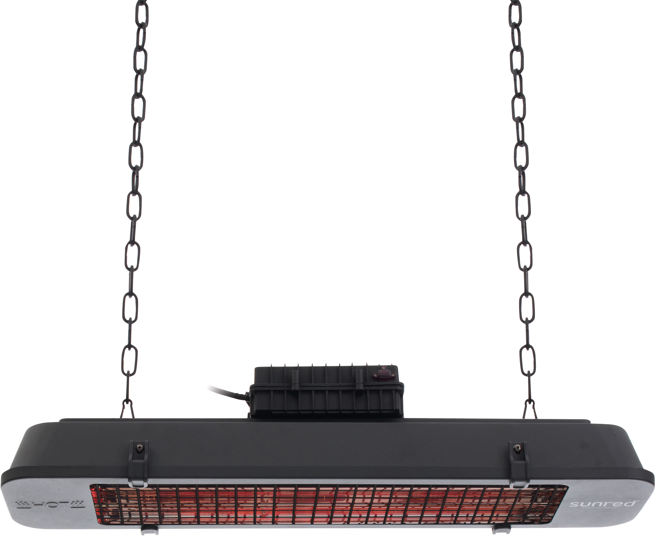 Infraraudonųjų spindulių šildytuvas SUNRED RD-DARK-VIN25H, 2500 W, juodas