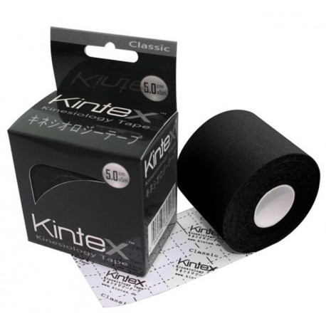 Kineziologinis Teipas Kintex Classic 5cmX5m, Juodas