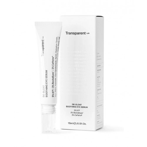 Transparent Lab De-Bloat Smoothing Eye Serum Energizuojantis, patinimus mažinantis serumas akių sričiai, 15ml