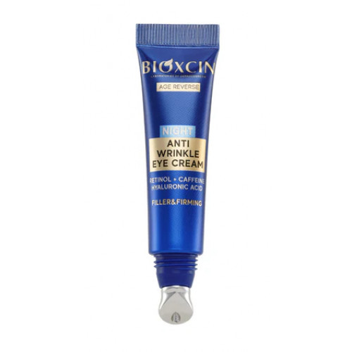 Bioxcin (Bioxsine) Age Reverse Anti Wrinkle Eye Cream Naktinis paakių kremas su hialurono rūgštimi, 15ml
