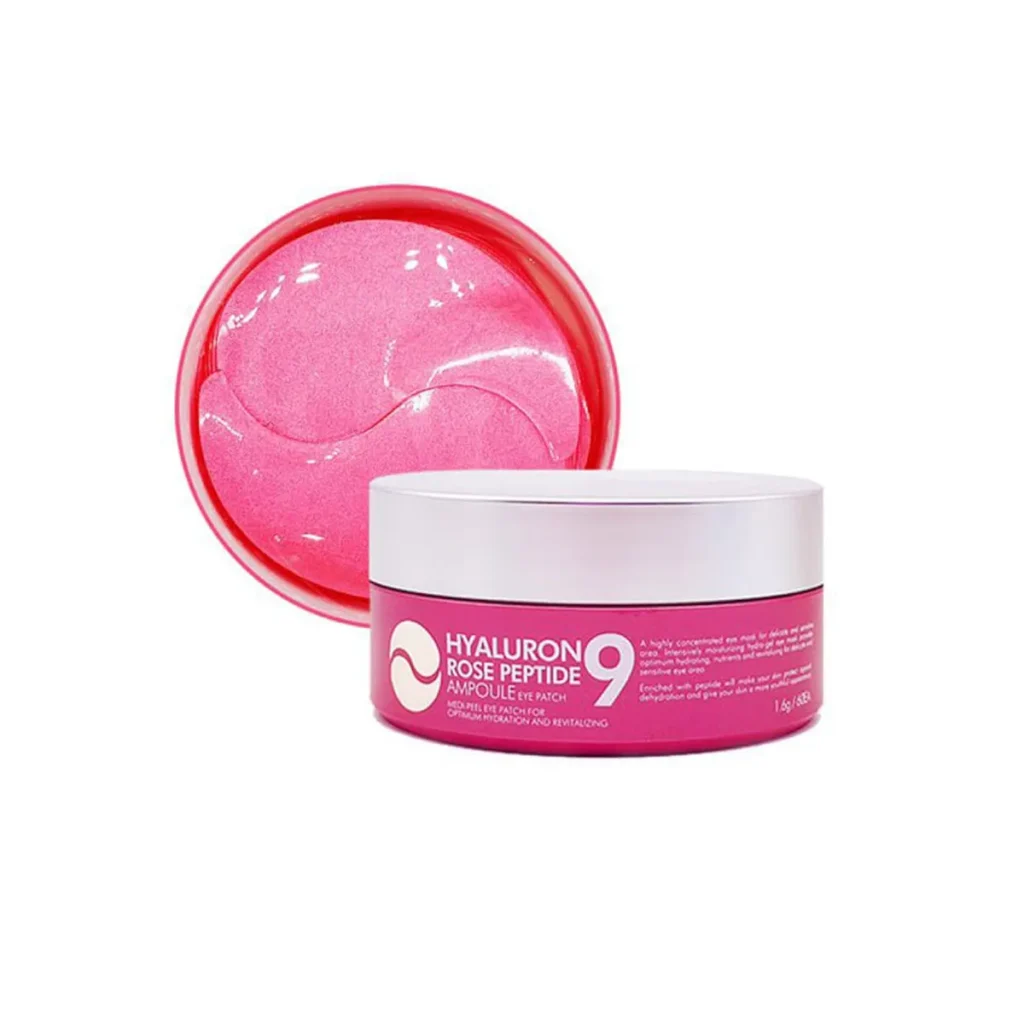 MEDI-PEEL Hyaluron Rose Peptide 9 Ampoule Eye Patch – paakių pagalvėlės su peptidais ir rožių ekstraktu