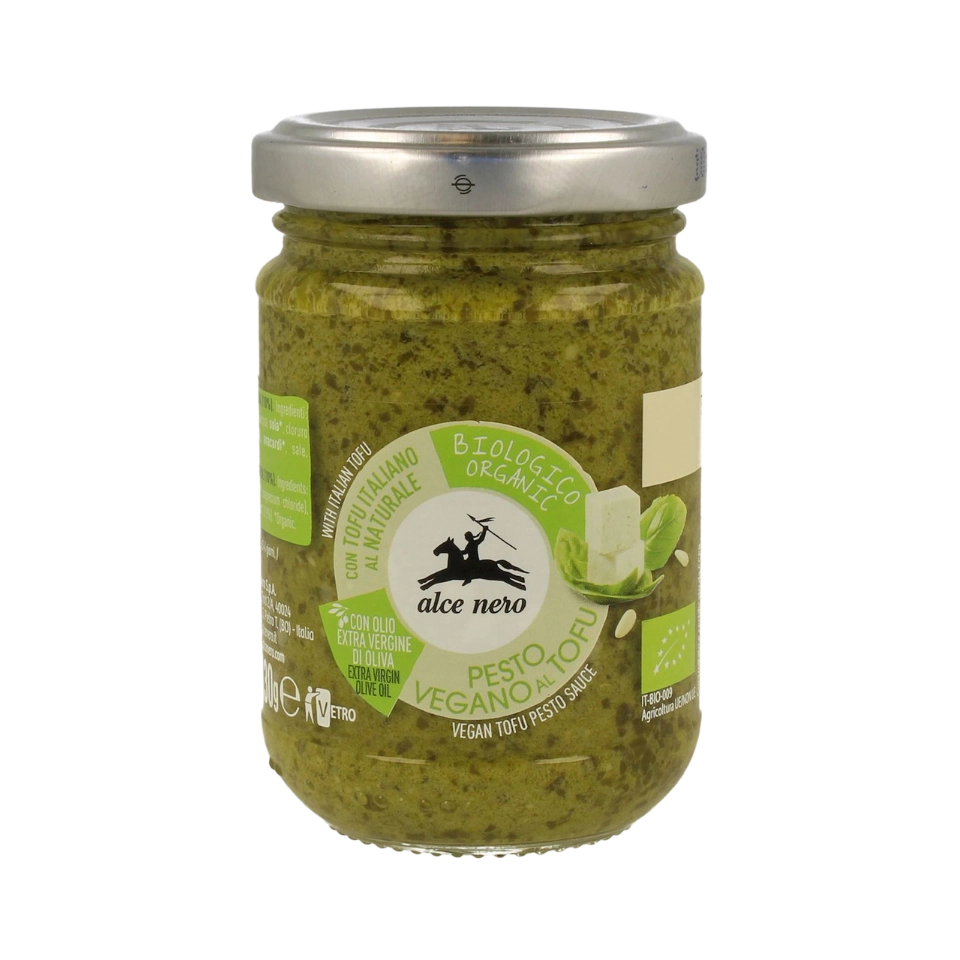 Ekologiškas veganiškas pesto su tofu ir baziliku | ALCE NERO (130 g)