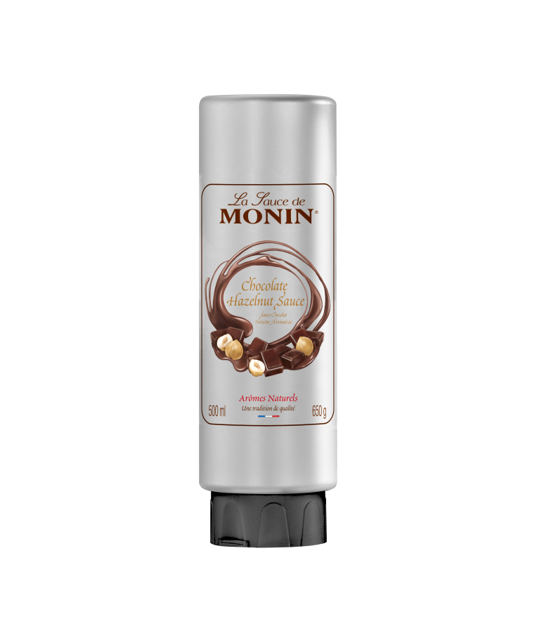 MONIN šokoladinis lazdyno riešutų padažas 500 ml