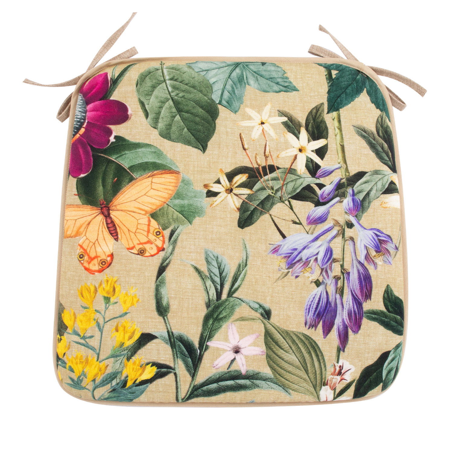 Kėdės paklotėlis AMAZONIA 39x39cm, beige floral