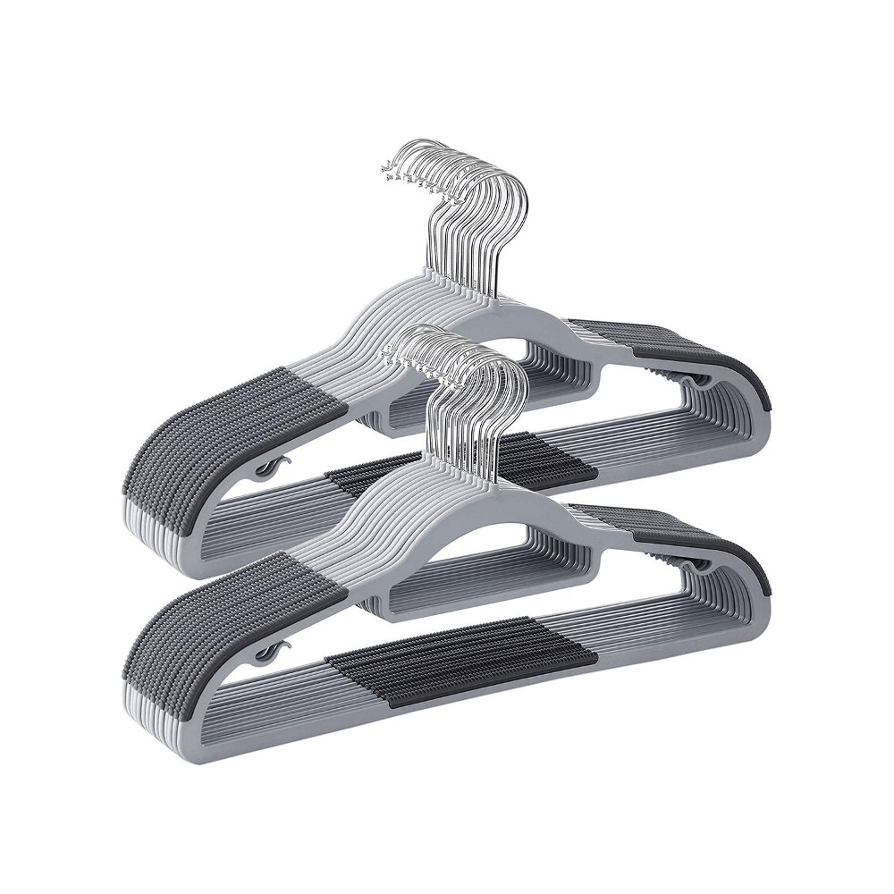 Pilkų pakabų rinkinys 30vnt 0,6cm storio