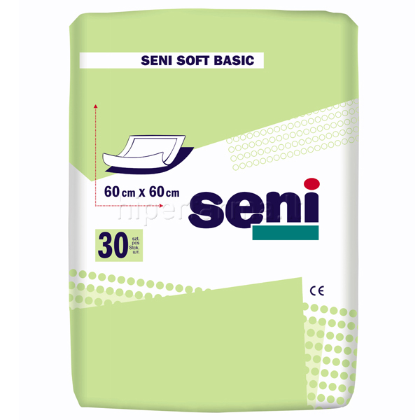 SENI Soft vienkartiniai paklotai BASIC 60x60 cm, 30 vnt.